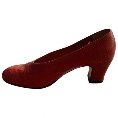 Pre-owned Robert Clergerie Leather Heels In Red