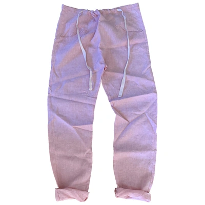 Pre-owned Humanoid Linen Large Pants In Pink