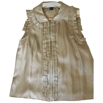 Pre-owned Marc By Marc Jacobs Silk Waistcoat In Gold