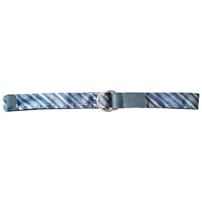 Pre-owned Emporio Armani Cloth Belt In Blue