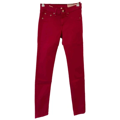 Pre-owned Rag & Bone Slim Jeans In Pink
