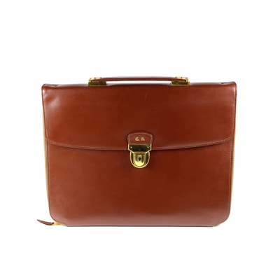 Pre-owned Loewe Leather Satchel In Brown