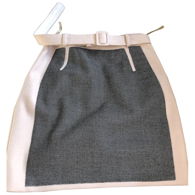 Pre-owned Richard Nicoll Wool Mini Skirt In Beige