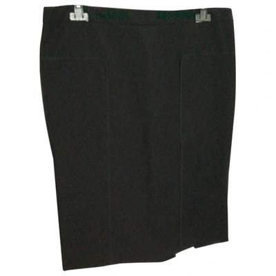 Pre-owned John Richmond Wool Mid-length Skirt In Black