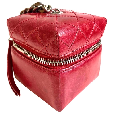 Pre-owned Pinko Leather Handbag In Red
