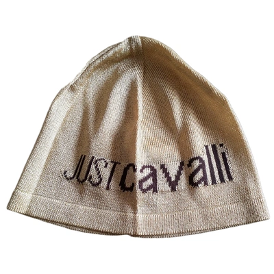 Pre-owned Just Cavalli Wool Beanie In Gold