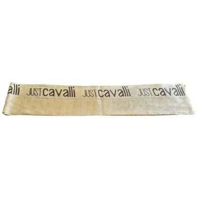 Pre-owned Just Cavalli Wool Stole In Gold