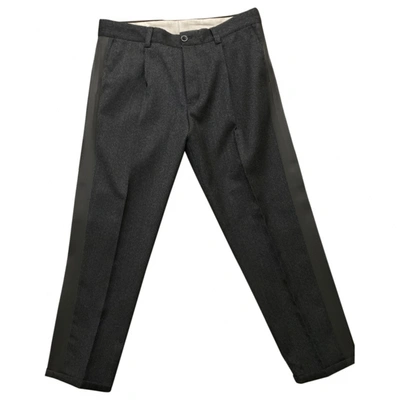 Pre-owned Pt01 Wool Trousers In Anthracite