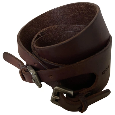 Pre-owned Cycle Leather Belt In Brown