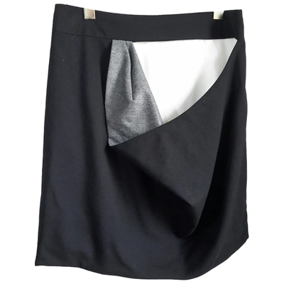 Pre-owned Balenciaga Wool Mid-length Skirt In Black