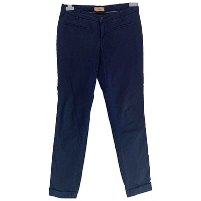 Pre-owned Fay Chino Trousers In Blue
