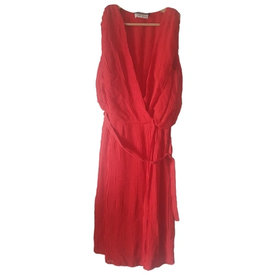 Pre-owned Ferragamo Red Silk Dress