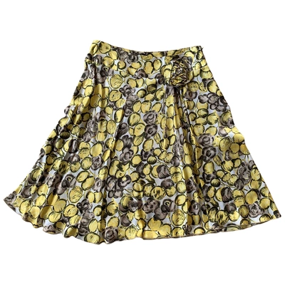 Pre-owned Tara Jarmon Silk Mid-length Skirt In Multicolour