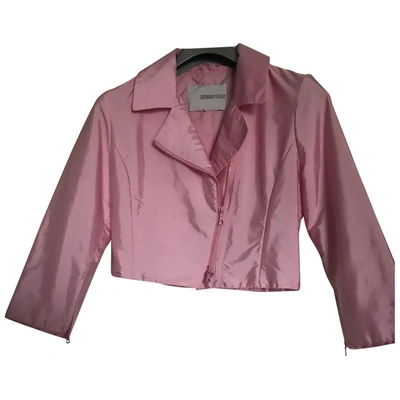 Pre-owned Ermanno Scervino Silk Short Vest In Pink
