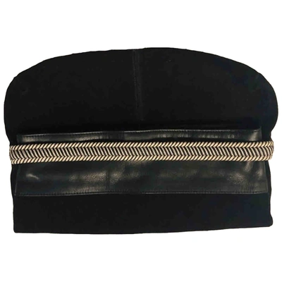 Pre-owned Claudie Pierlot Black Leather Clutch Bag