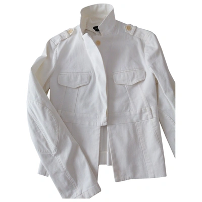 Pre-owned Patrizia Pepe Jacket In White