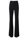 Derek Lam Black High-waisted Flared Stretched Crepe Trousers