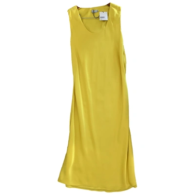 Pre-owned Protagonist Yellow Silk Dress