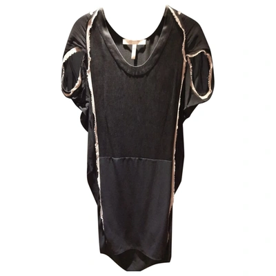 Pre-owned Bcbg Max Azria Silk Dress In Black