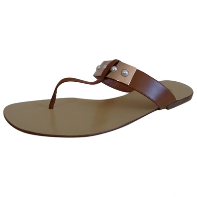 Pre-owned Rodo Brown Leather Sandals