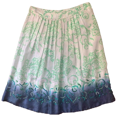 Pre-owned Stella Forest Silk Mid-length Skirt In Green