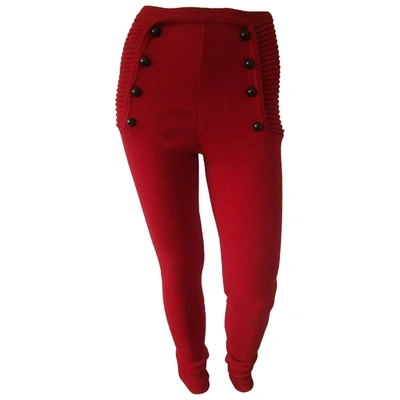 Pre-owned Isabel Marant Red Wool Trousers