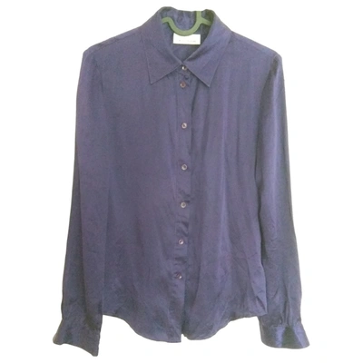 Pre-owned Dkny Silk Shirt In Purple