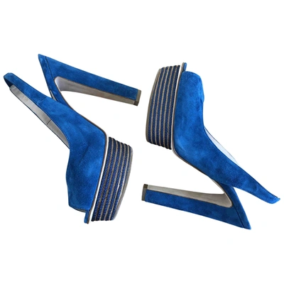 Pre-owned Le Silla Sandal In Blue