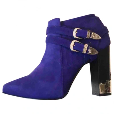Pre-owned Toga Purple Suede Boots