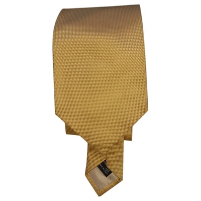 Pre-owned Gucci Silk Tie In Yellow