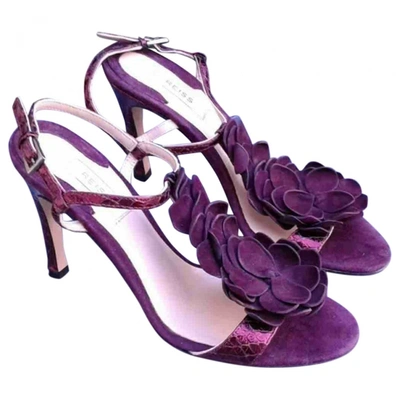 Pre-owned Reiss Sandals In Purple
