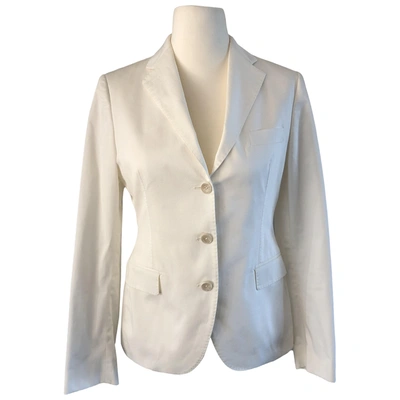 Pre-owned Tagliatore White Cotton Jacket