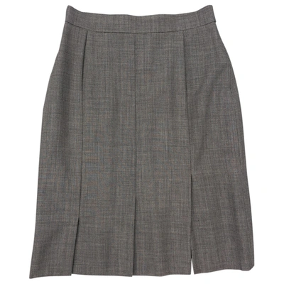 Pre-owned Escada Wool Mid-length Skirt In Grey