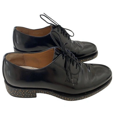 Pre-owned Maison Margiela Black Leather Lace Ups