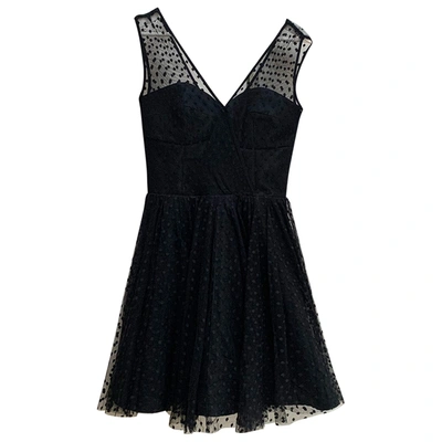 Pre-owned Milly Mini Dress In Black