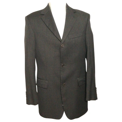 Pre-owned Hugo Boss Wool Waistcoat In Grey