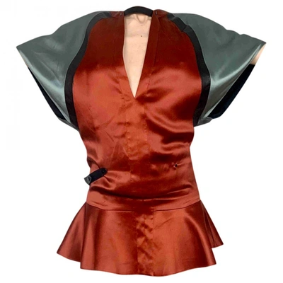 Pre-owned Belstaff Silk Mini Dress In Red