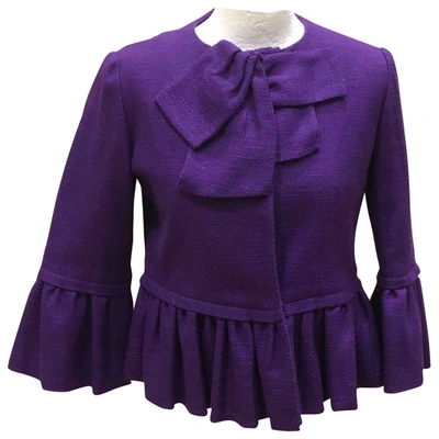 Pre-owned Valentino Short Vest In Purple