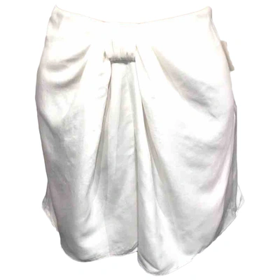 Pre-owned Emporio Armani White Polyester Shorts
