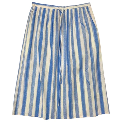 Pre-owned Paul Smith Maxi Skirt In Blue