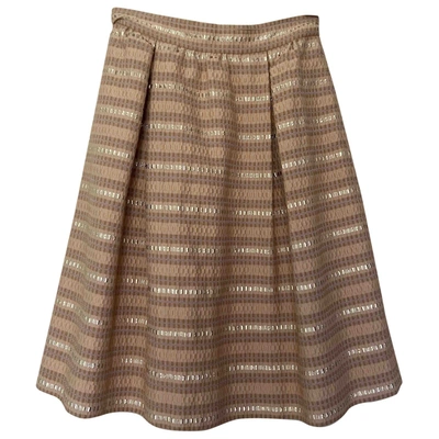 Pre-owned Marella Mid-length Skirt In Camel