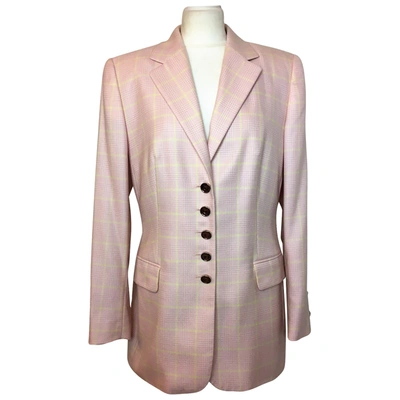 Pre-owned Escada Cashmere Coat In Pink