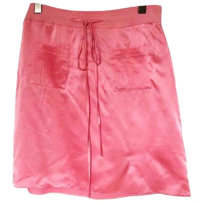 Pre-owned Blumarine Pink Silk Skirt