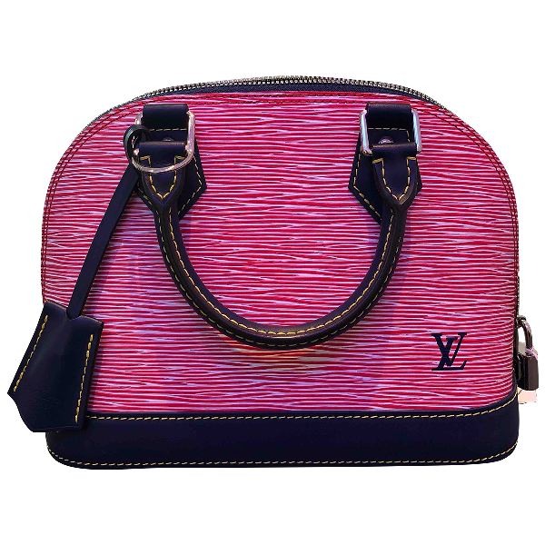 Pre-Owned Louis Vuitton Alma Bb Pink Leather Handbag | ModeSens