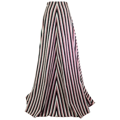 Pre-owned Giamba Maxi Skirt In Pink