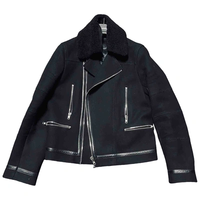 Pre-owned Sandro Wool Jacket In Black