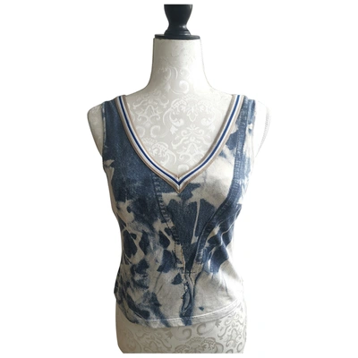 Pre-owned Just Cavalli Waistcoat In Blue