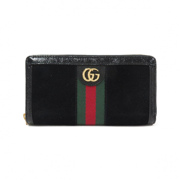 Pre-Owned Gucci Ophidia Black Suede Wallet | ModeSens