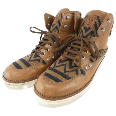 Pre-owned Louis Vuitton Brown Cloth Trainers