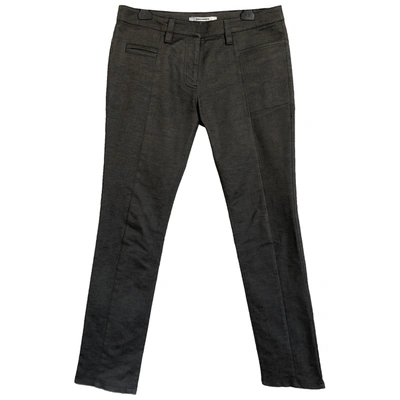 Pre-owned Paco Rabanne Straight Pants In Anthracite